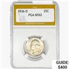 1936-D Washington Silver Quarter PGA MS62