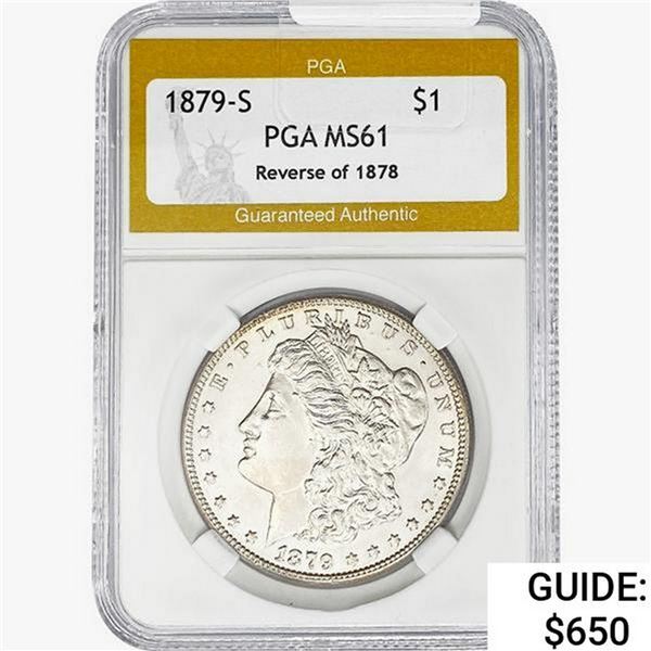 1879-S REV78 Morgan Silver Dollar PGA MS61