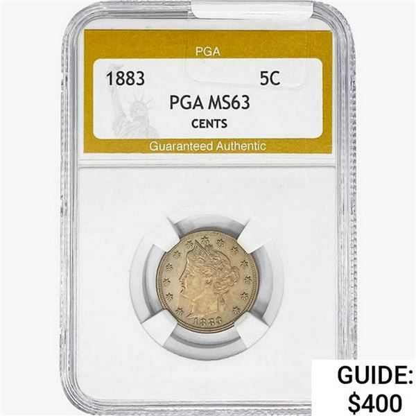 1883 Liberty Victory Nickel PGA MS63 Cents