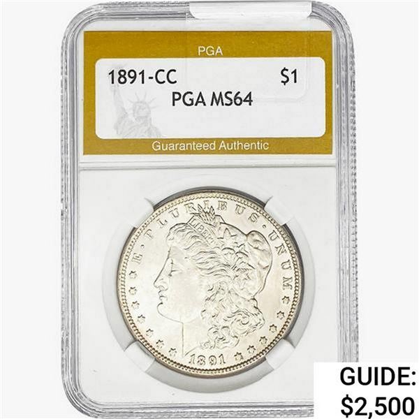 1891-CC Morgan Silver Dollar PGA MS64