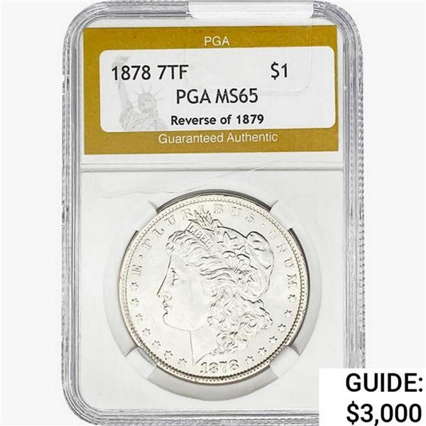 1878 REV79 Morgan Silver Dollar PGA MS65
