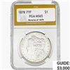 1878 REV79 Morgan Silver Dollar PGA MS65