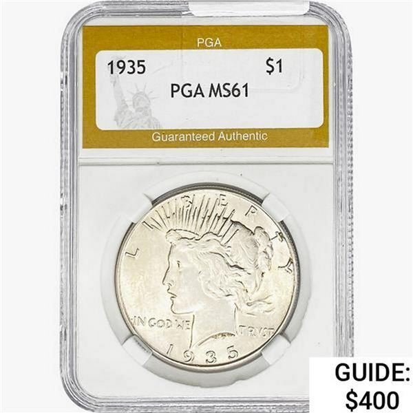 1935 Silver Peace Dollar PGA MS61