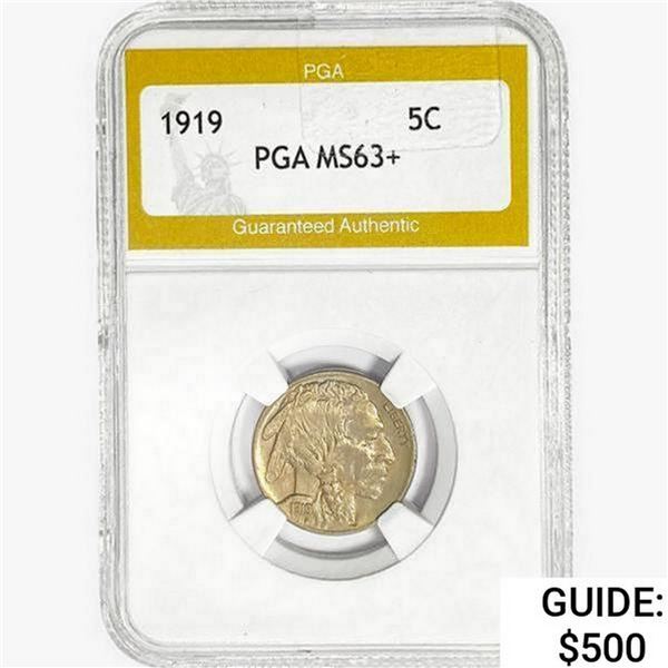 1919 Buffalo Nickel PGA MS63+