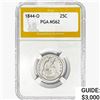 1844-O Seated Liberty Quarter PGA MS62