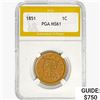1851 Braided Hair Large Cent PGA MS61