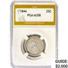 1844 Seated Liberty Quarter PGA AU58