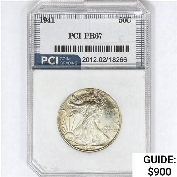 1941 Walking Liberty Half Dollar PCI PR67