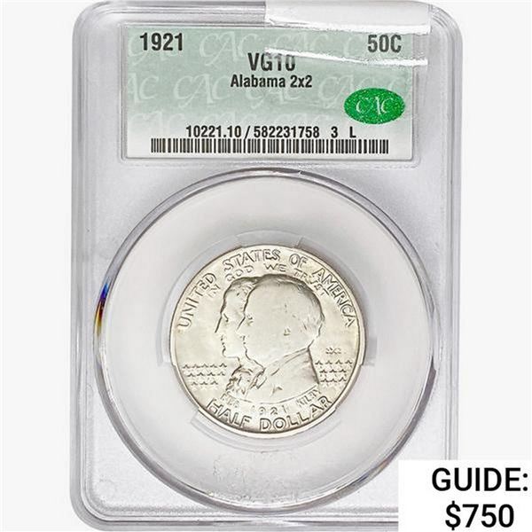 1920 Alabama Half Dollar CAC VG10 2x2