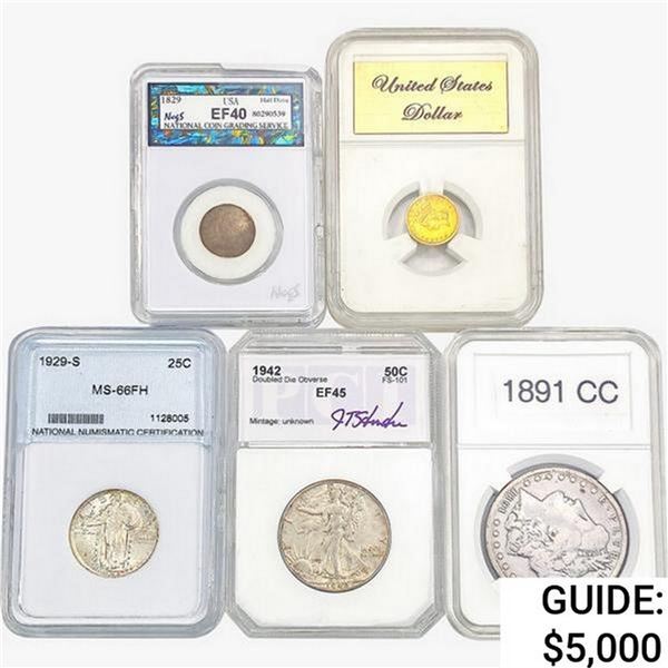 1829-1942 [5] US Varied Coinage