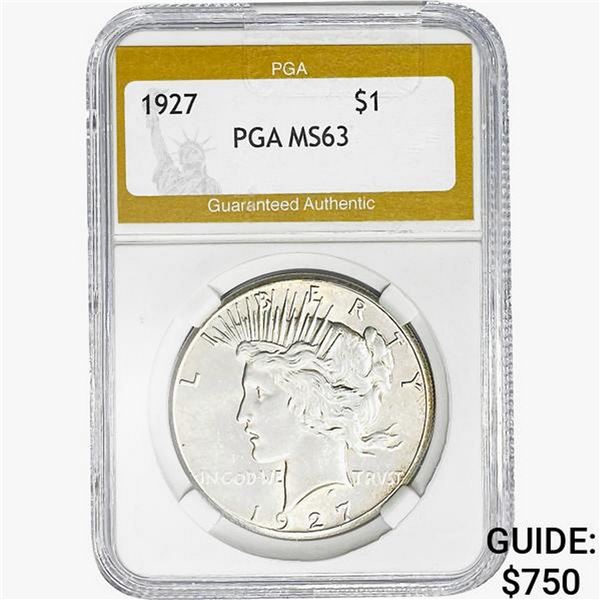 1927 Silver Peace Dollar PGA MS63