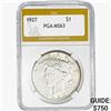 1927 Silver Peace Dollar PGA MS63