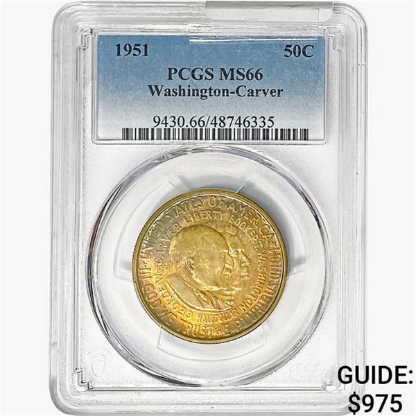 1951 Washington Carver Half Dollar PCGS MS66