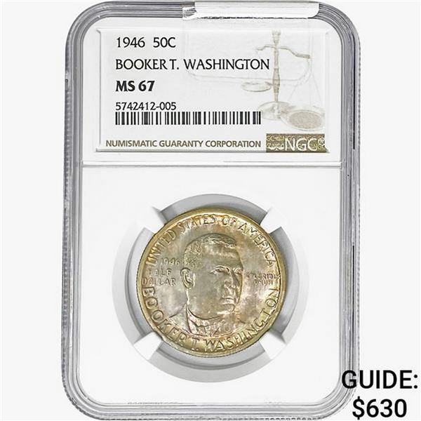 1946 Booker T Half Dollar NGC MS67