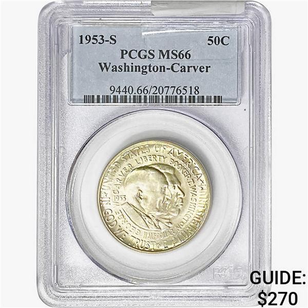 1953-S Washington Carver Half Dollar PCGS MS66