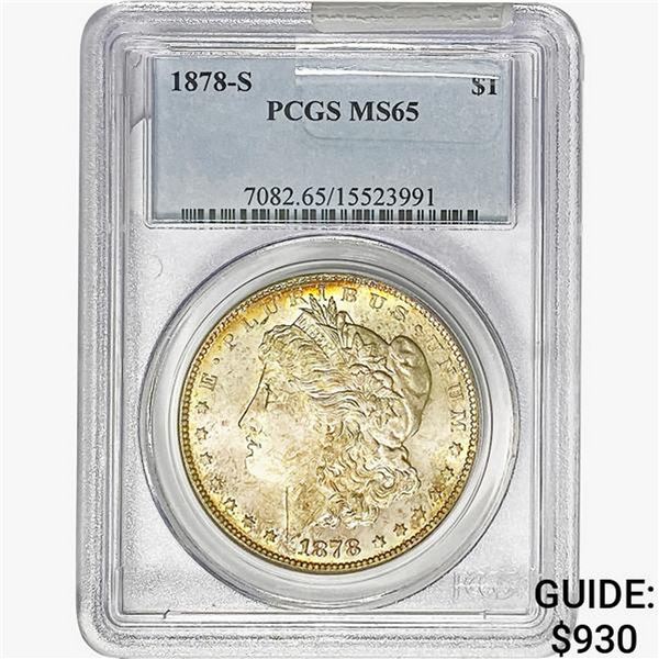 1878-S Morgan Silver Dollar PCGS MS65