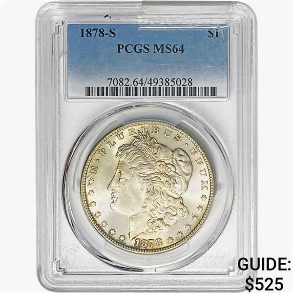 1878-S Morgan Silver Dollar PCGS MS64