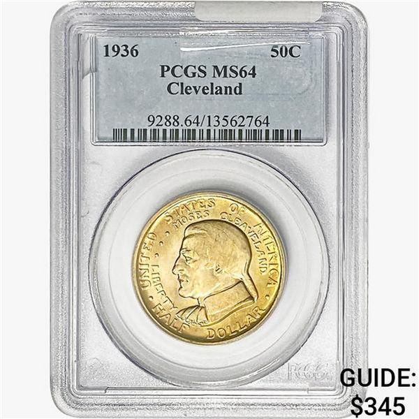 1936 Cleveland Half Dollar PCGS MS64