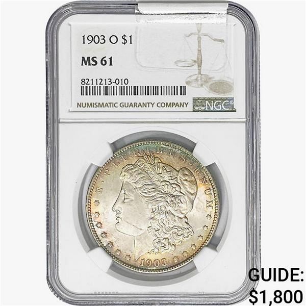 1903-O Morgan Silver Dollar NGC MS61