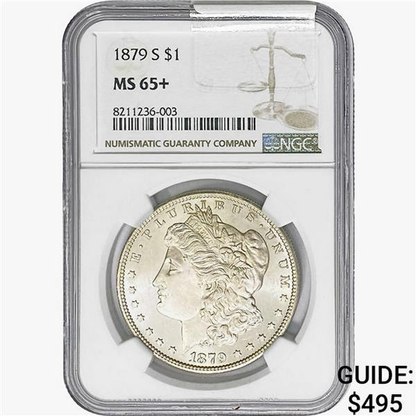 1879-S Morgan Silver Dollar NGC MS65+