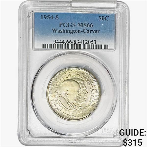 1954-S Washington Carver Half Dollar PCGS MS66