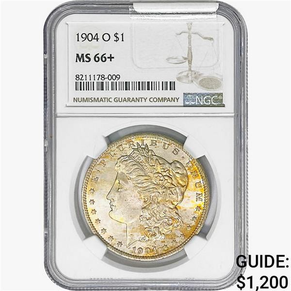 1904-O Morgan Silver Dollar NGC MS66+