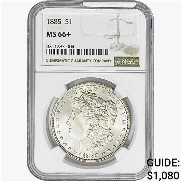 1885 Morgan Silver Dollar NGC MS66+