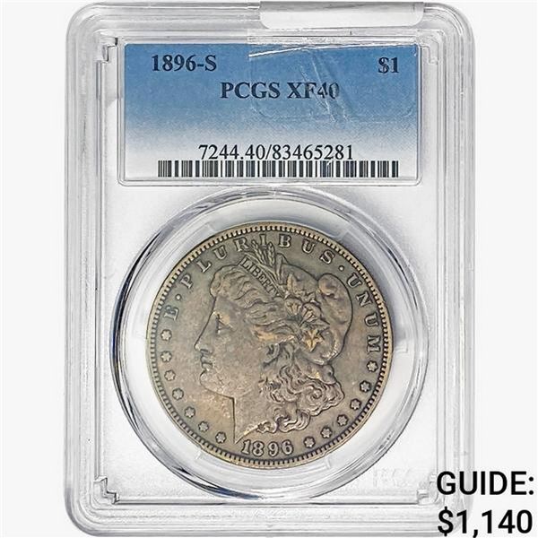 1896-S Morgan Silver Dollar PCGS XF40