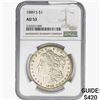 1889-S Morgan Silver Dollar NGC AU53