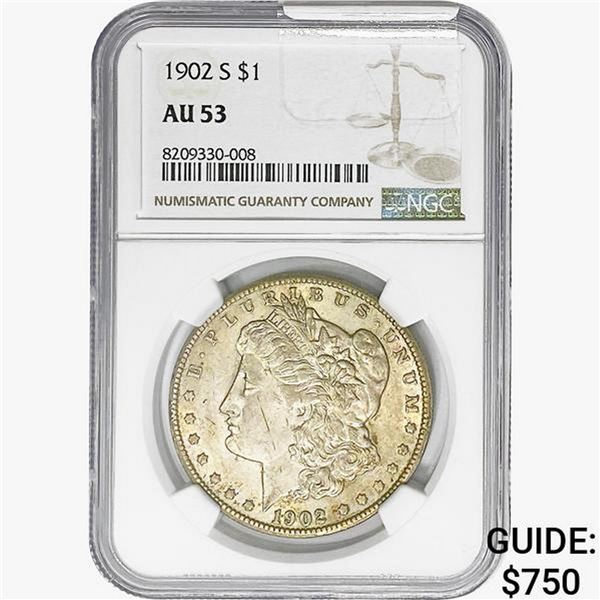 1902-S Morgan Silver Dollar NGC AU53