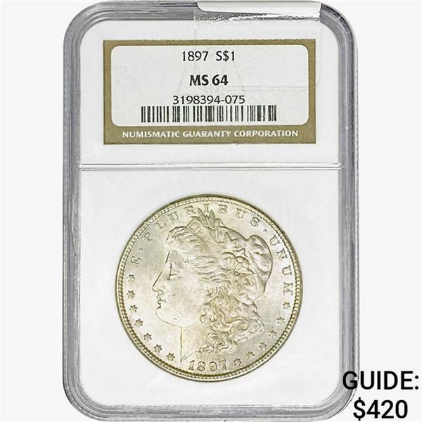 1897 Morgan Silver Dollar NGC MS64