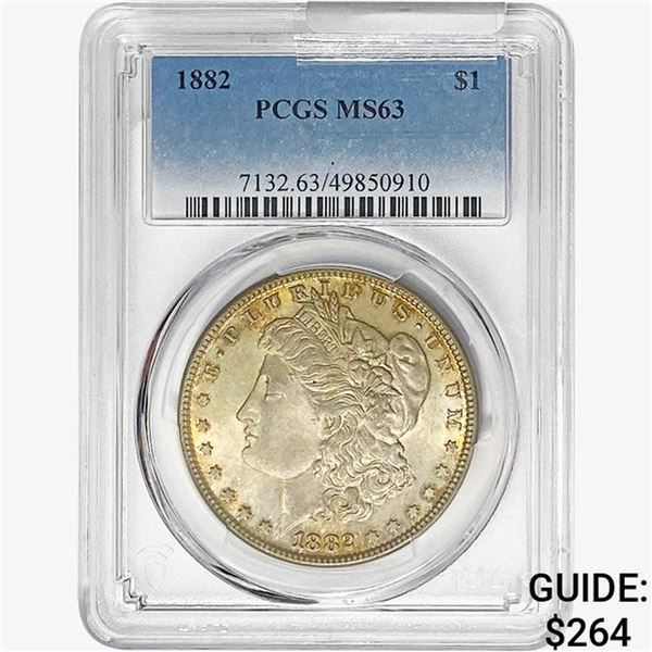 1882 Morgan Silver Dollar PCGS MS63