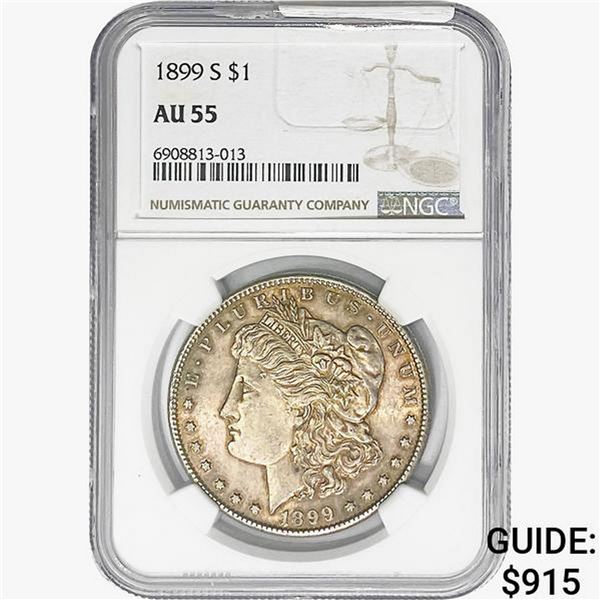 1899-S Morgan Silver Dollar NGC AU55