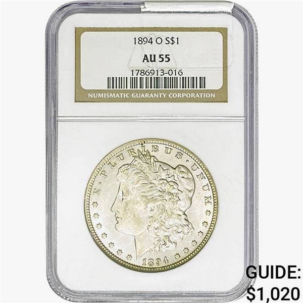 1894-O Morgan Silver Dollar NGC AU55