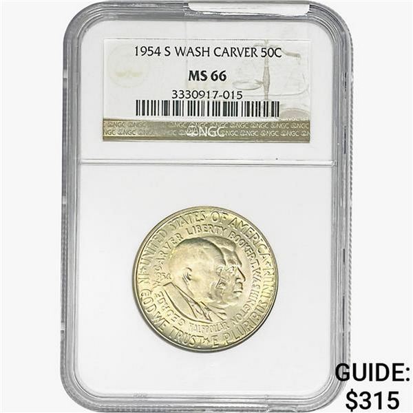 1954-S Washington Carver Half Dollar NGC MS66