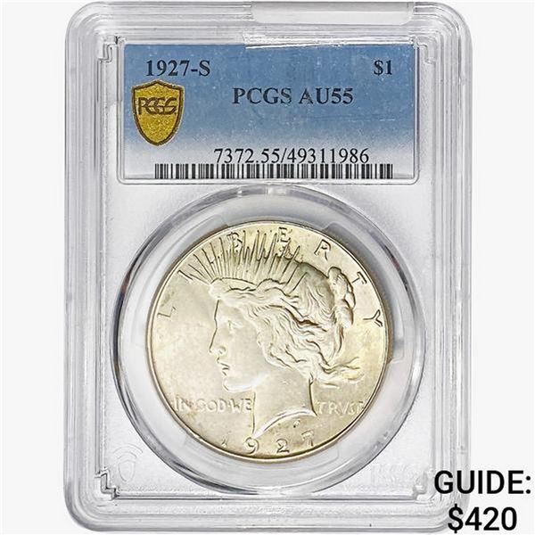 1927-S Silver Peace Dollar PCGS AU55