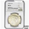 1925-S Silver Peace Dollar NGC MS61