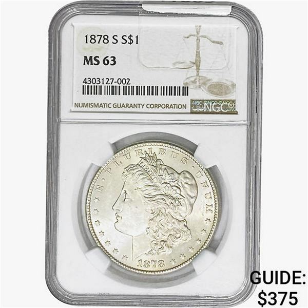 1878-S Morgan Silver Dollar NGC MS63