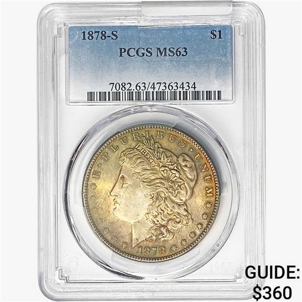 1878-S Morgan Silver Dollar PCGS MS63