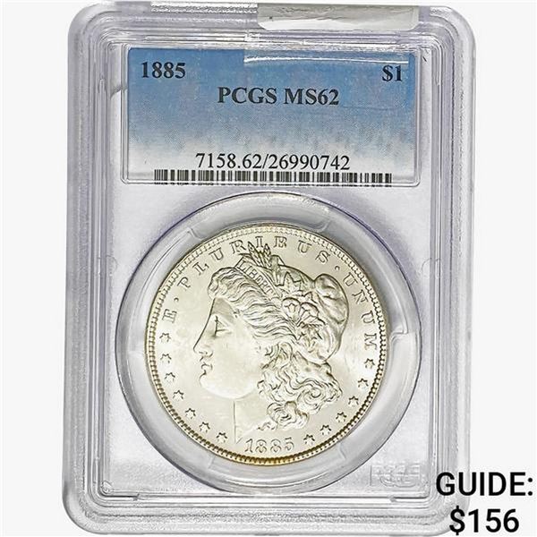 1885 Morgan Silver Dollar PCGS MS62