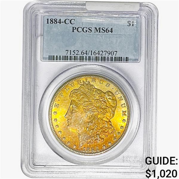 1884-CC Morgan Silver Dollar PCGS MS64