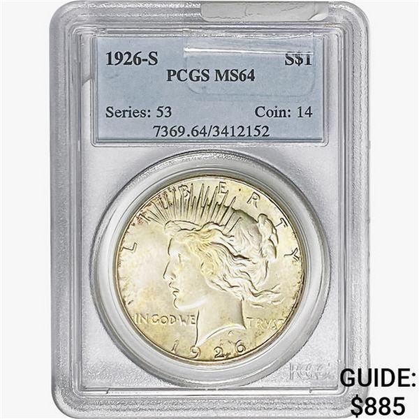 1926-S Silver Peace Dollar PCGS MS64