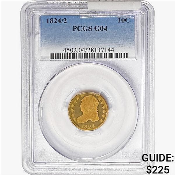 1824/2 Capped Bust Dime PCGS G04