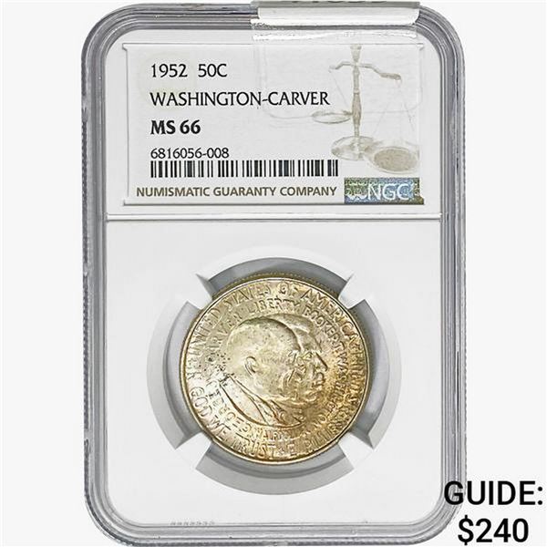 1952 Washington Carver Half Dollar NGC MS66