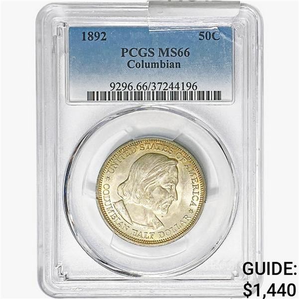 1892 Columbia Half Dollar PCGS MS66