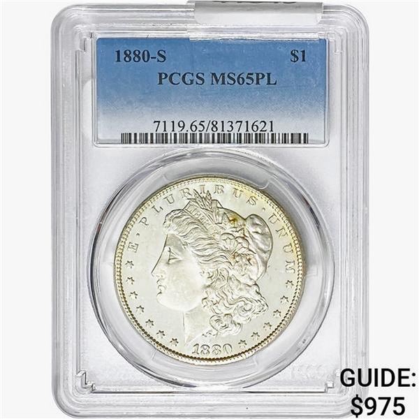 1880-S Morgan Silver Dollar PCGS MS65 PL