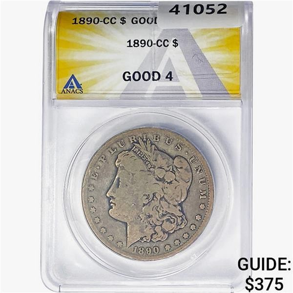 1890-CC Morgan Silver Dollar ANACS G4