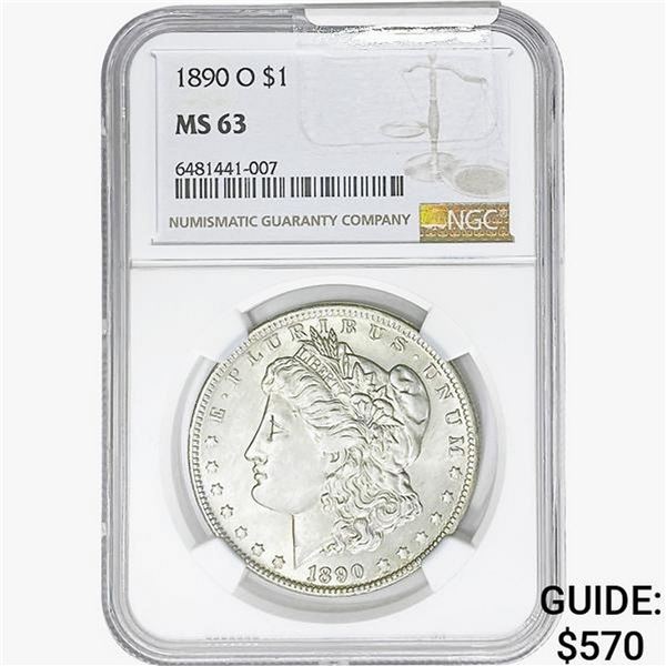 1890-O Morgan Silver Dollar NGC MS63