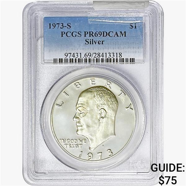 1973-S Eisenhower Silver Dollar PCGS PR69 DCAM
