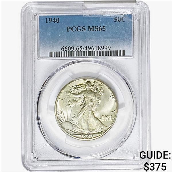 1940 Walking Liberty Half Dollar PCGS MS65
